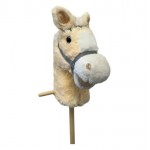 Hobby Horse with Wheel - Cream